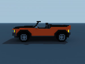 voxel car bw 3D Модель
