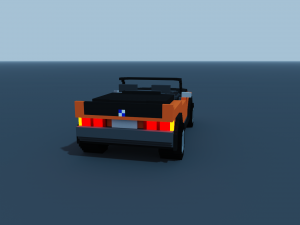 voxel car bw 3D Модель