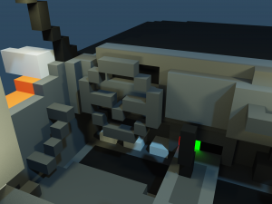 voxel car bw 3D Модель