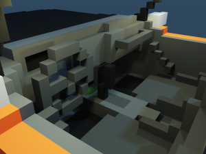 voxel car bw 3D Модель
