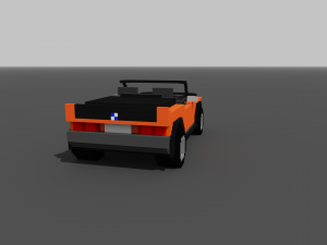 voxel car bw 3D Модель