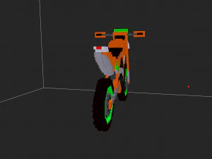 motorcycle minecraft 3D Model