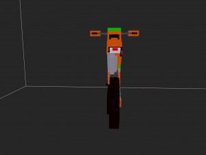 motorcycle minecraft Model 3D