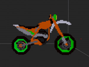 motorcycle minecraft Model 3D