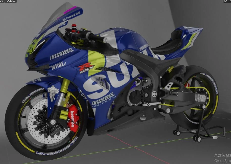 suzuki gsx r 1000 ecstar livery 3D Model .c4d .max .obj .3ds .fbx .stl .blend 