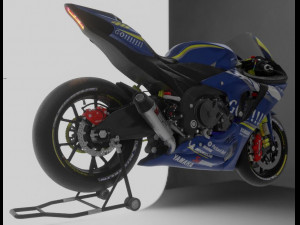 yamaha yzf r1-m 2020 with gauloises livery 3D Model