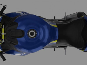 yamaha yzf r1-m 2020 with gauloises livery 3D Model