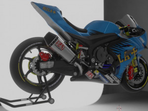 suzuki gsx-r 1000 rizla suzuki livery 3D मॉडल