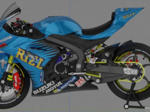 suzuki gsx-r 1000 rizla suzuki livery 3D Model