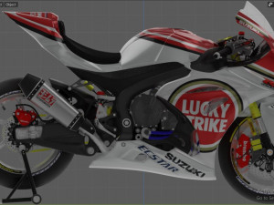 suzuki gsx-r 1000 lucky strike livery 3D मॉडल