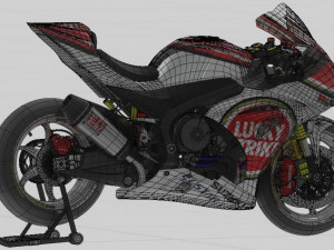 suzuki gsx-r 1000 lucky strike livery 3D मॉडल