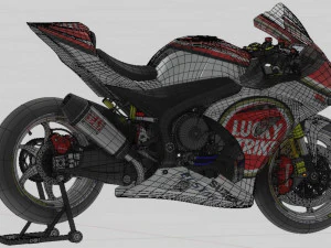suzuki gsx-r 1000 lucky strike livery 3D Model