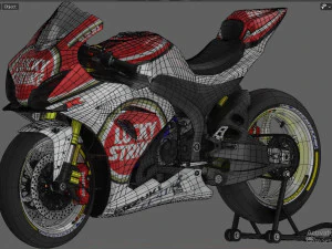 suzuki gsx-r 1000 lucky strike livery 3D Model