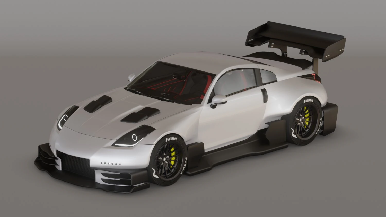 Nissan 350 Z Widebody Kit 3D Model .c4d .max .obj .3ds .fbx .stl .blend 