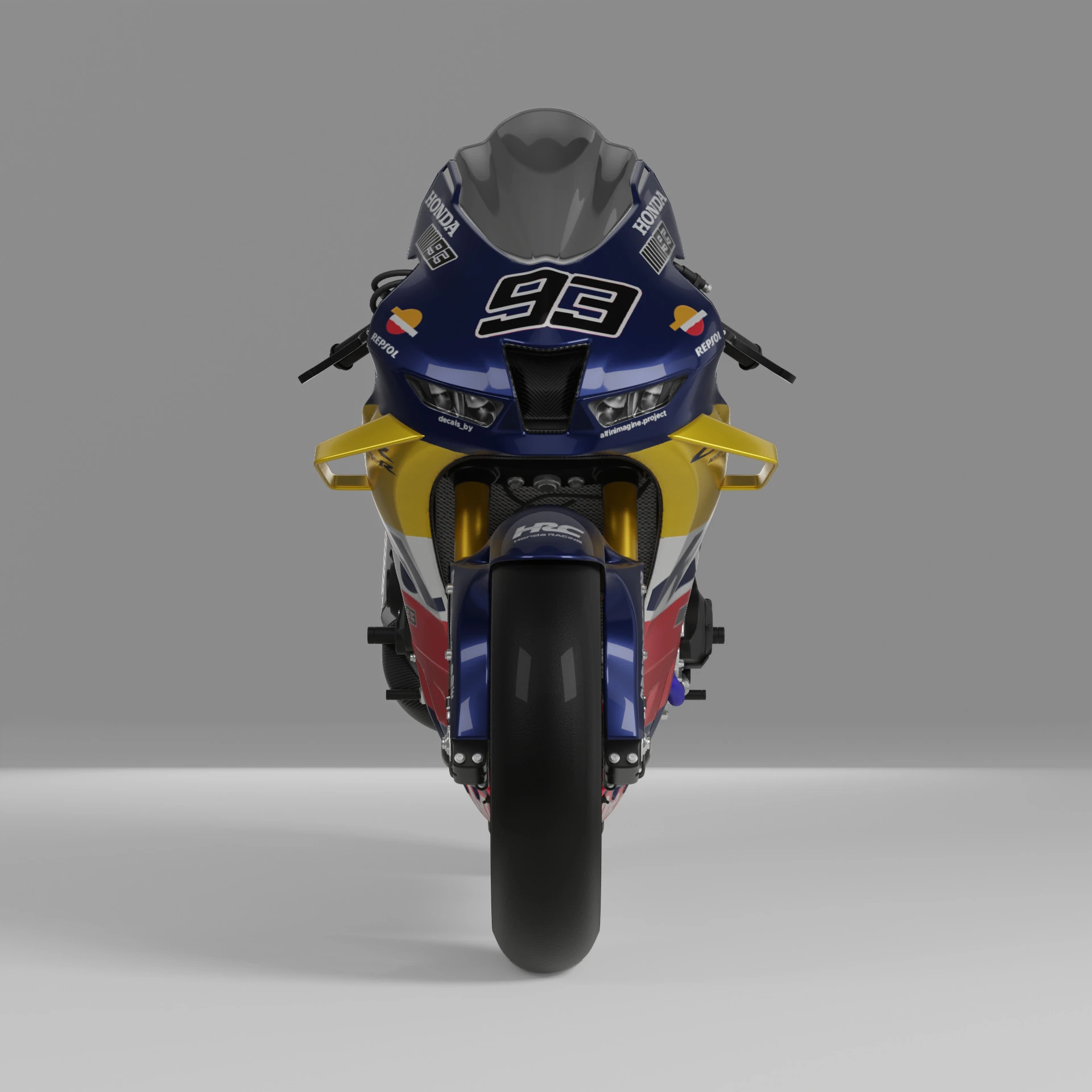 Honda CBR1000RR-R Repsol Liver 2024 3D Model .c4d .max .obj .3ds .fbx .stl .blend 