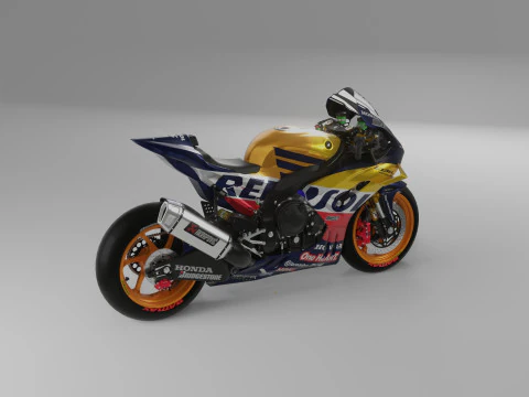 Honda CBR1000RR-R Repsol Liver 2024 3D Model