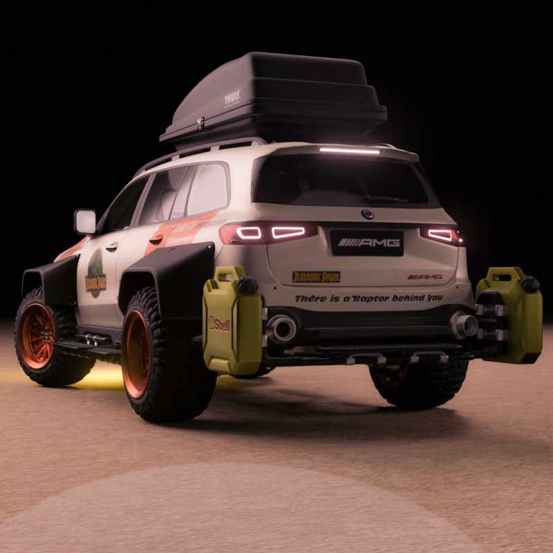 Mercedes GLS Oveland Style 3D 모델 .c4d .max .obj .3ds .fbx .stl .blend