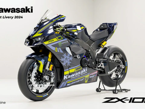 ZX10-RR в зимней тестовой окраске 2024 г. 3D Модель