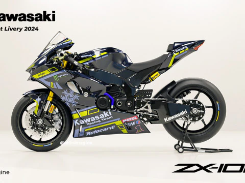 ZX10-RR with Winter Test Livery 2024 3D Model