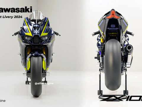 ZX10-RR with Winter Test Livery 2024 3D Model