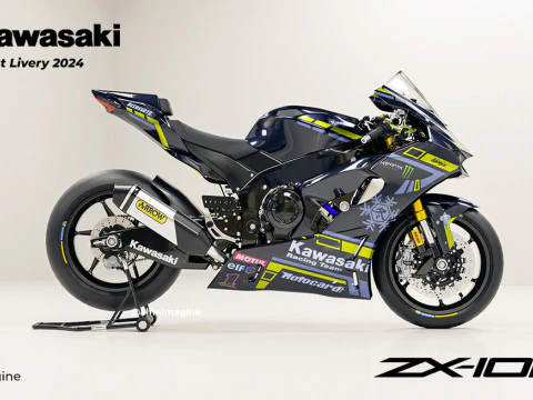 ZX10-RR with Winter Test Livery 2024 3D Model