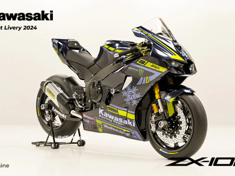ZX10-RR with Winter Test Livery 2024 3D Model