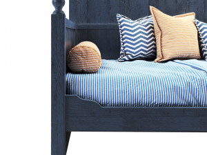 pa wooden bed 01 3D Model