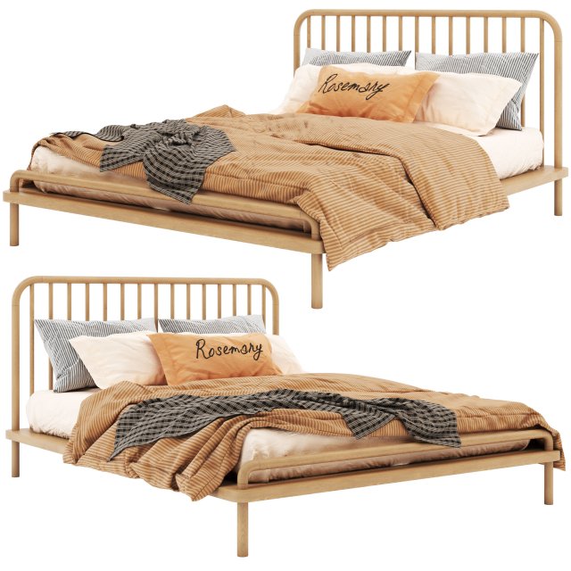 Pa-modern-wooden-bed-2 3Dモデル .c4d .max .obj .3ds .fbx .stl .blend 