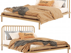 Pa-modern-wooden-bed-2 Modello 3D