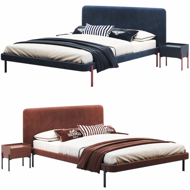 Modern Bed Joy Bolzan 09 Modèle 3D .c4d .max .obj .3ds .fbx .stl .blend