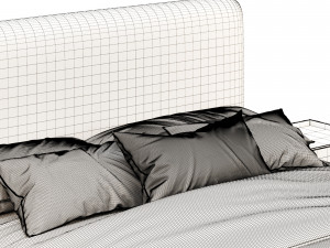 Modern Bed Joy Bolzan 09 Modèle 3D