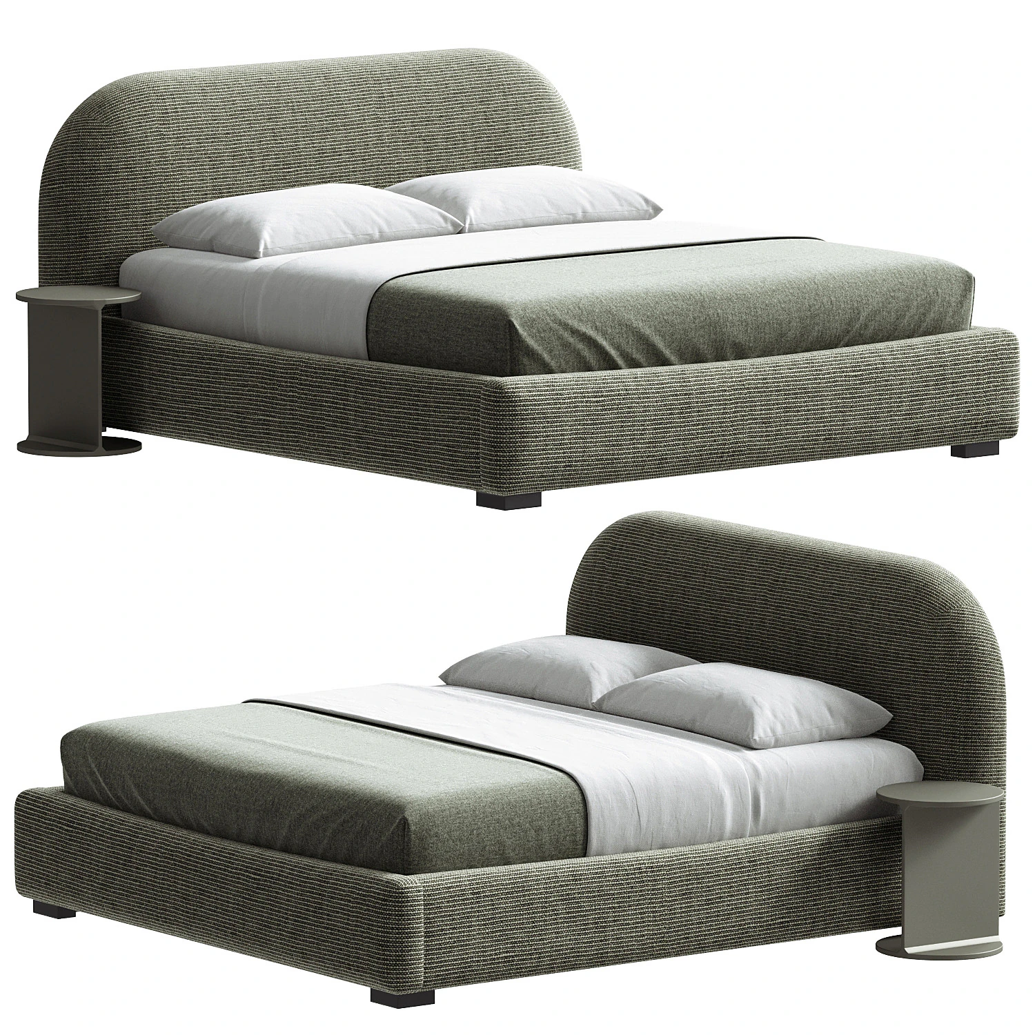 Neve Platform Bed 3D Model .c4d .max .obj .3ds .fbx .stl .blend 