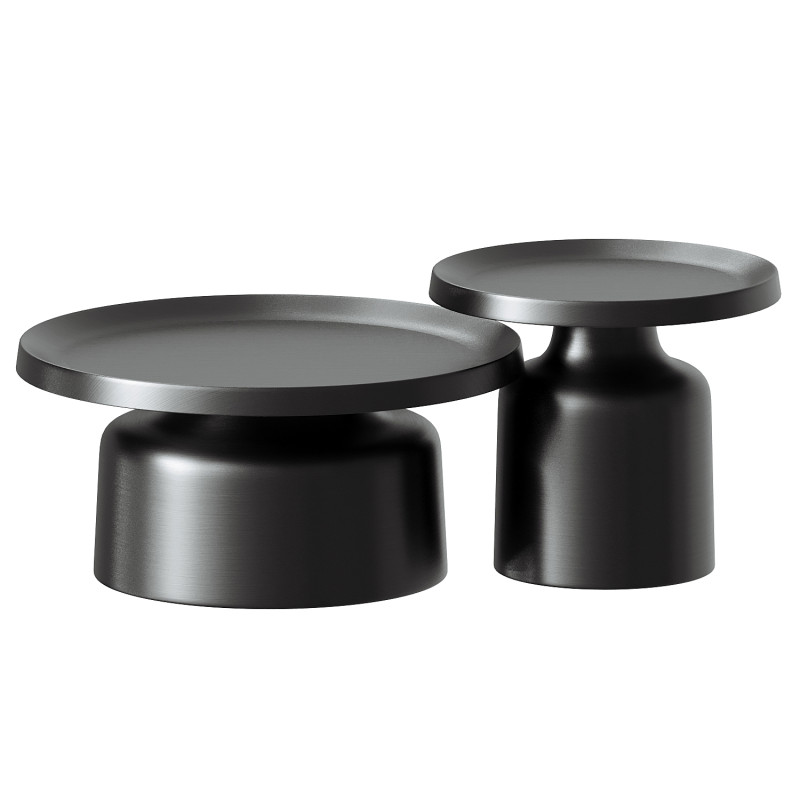 Palatine Steel Coffee and Side table 3Dモデル .c4d .max .obj .3ds .fbx .stl .blend 