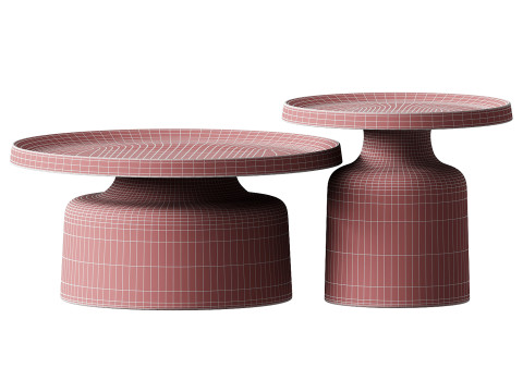 Palatine Steel Coffee and Side table 3Dモデル
