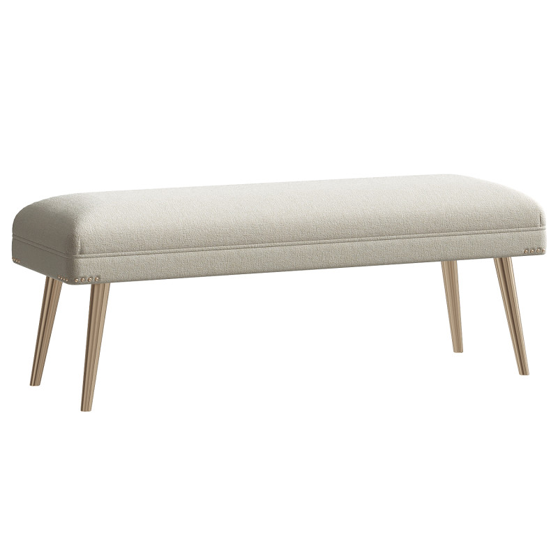 Ivory Glamorous Bench 3D Модель .c4d .max .obj .3ds .fbx .stl .blend