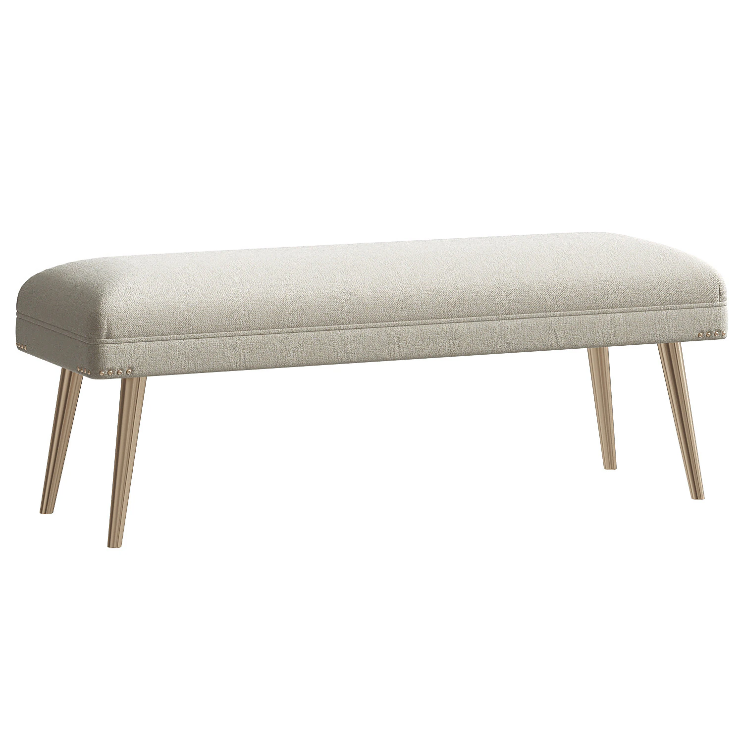 Ivory Glamorous Bench 3D Model .c4d .max .obj .3ds .fbx .stl .blend 