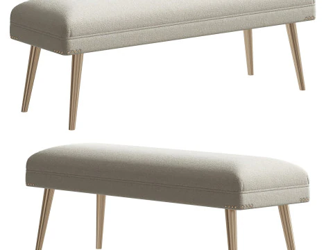 Ivory Glamorous Bench 3D Model