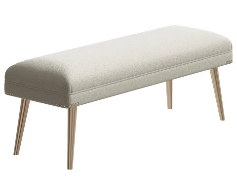 Ivory Glamorous Bench 3D Model