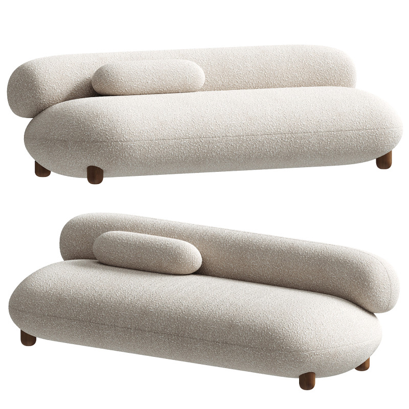 Modern Lounge Flock Sofa by NOOM 3D Modell .c4d .max .obj .3ds .fbx .stl .blend 