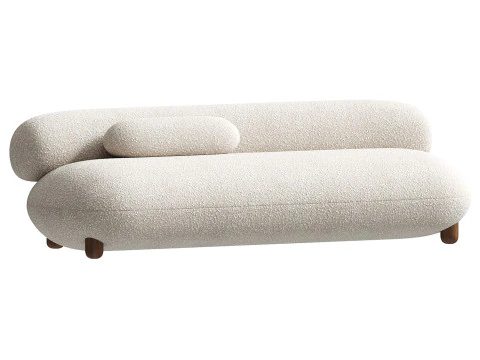 Modern Lounge Flock Sofa by NOOM 3D Model