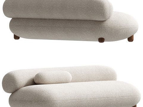 Modern Lounge Flock Sofa by NOOM 3D Modell