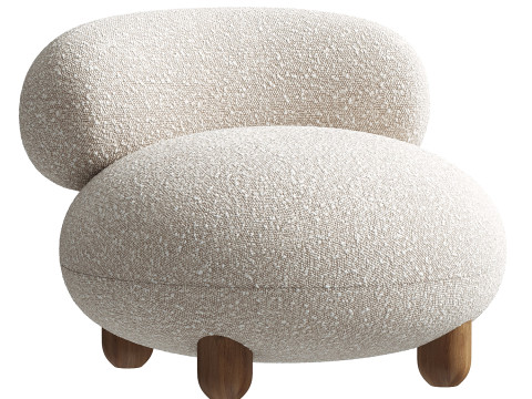 Modern Flock Lounge Chair by NOOM 3D 模型