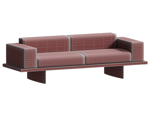 Charlotte Perriand Refolo Sofa For Cassina 3D Model