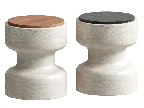 Ivan Colominas의 석회화와 호두로 만든 Tivoli 의자 3D 모델