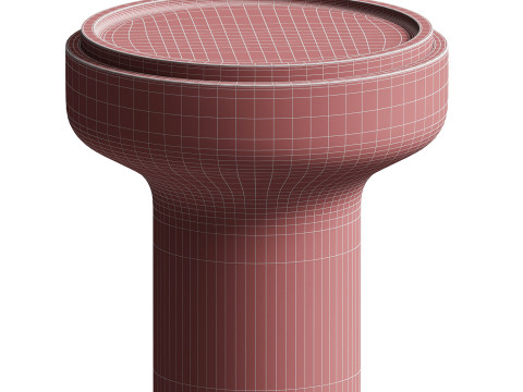 Tivoli Side Table in travertine and walnut by Ivan Colominas 3D Model