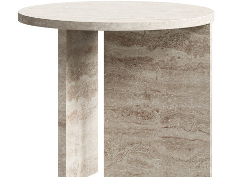 Lebanto Kyushu White Carrara Side Table Modelo 3D