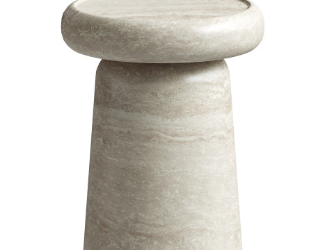 Nissa Black Marquinia Marble Medium Side Table by Ivan Colominas 3D Model