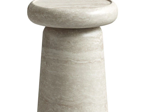 Nissa Black Marquinia Marble Medium Side Table by Ivan Colominas 3D Model