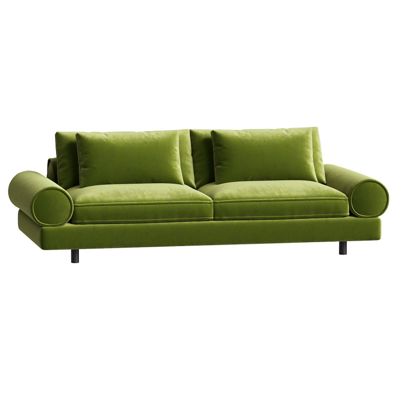 Black Tie Sebastian Green Sofa 3D Model .c4d .max .obj .3ds .fbx .stl .blend