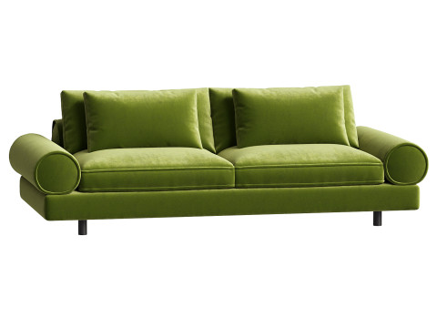 Black Tie Sebastian Green Sofa Modello 3D